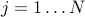 j=1dots N