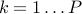 k=1dots P