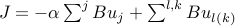 J=-alphasum^jBu_j+sum^{l,k}Bu_{l(k)}