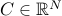 Cin mathbb{R}^{N}