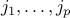 j_1,ldots,j_p